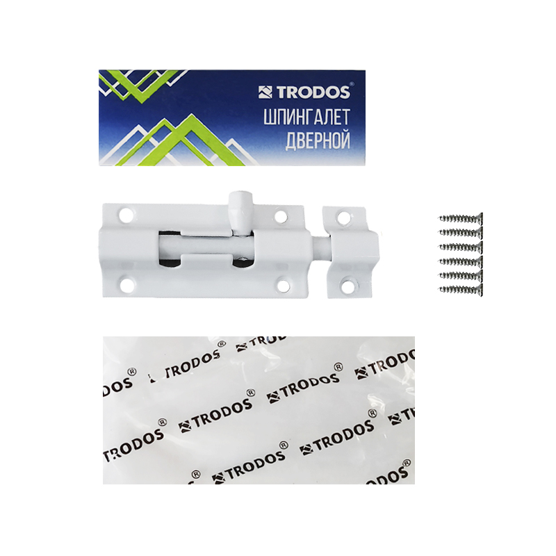Шпингалет Trodos ZY-710/L80 WW белый