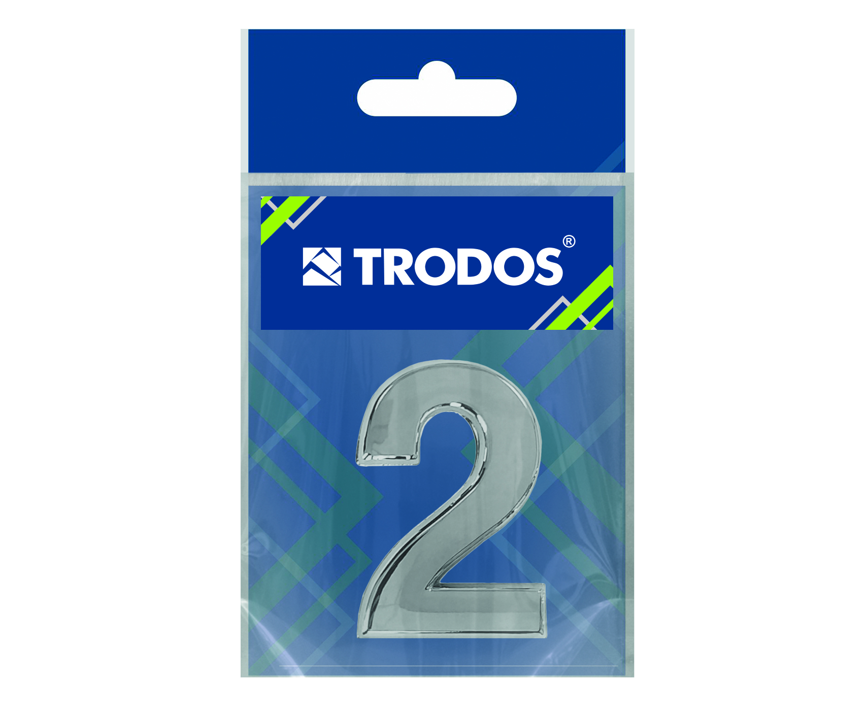 Цифра дверная Trodos "2" классика, хром