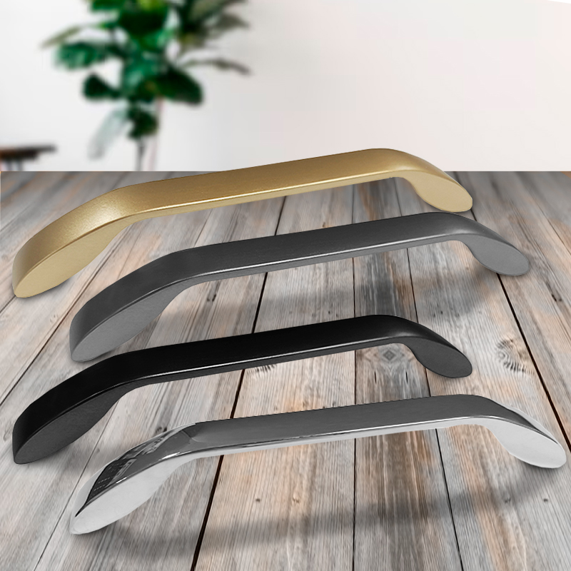 Ручка-скоба мебельная Trodos "9455" 160мм сплав ЦАМ 129гр, сатиновое золото матовый, хедер