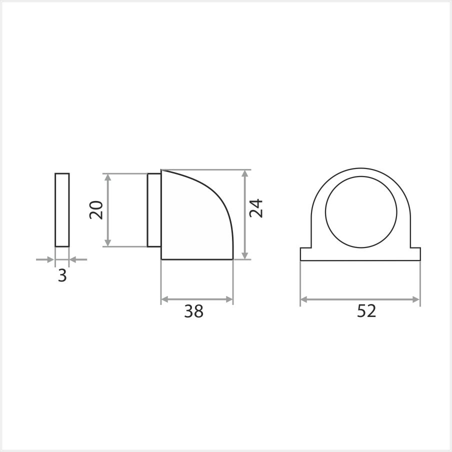 Упор дверной Trodos магнитный Н24, бронза