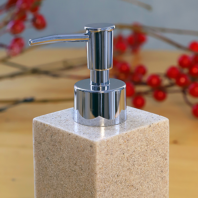 Дозатор для жидкого мыла Zenfort коллекция "Светлый камень", полирезина