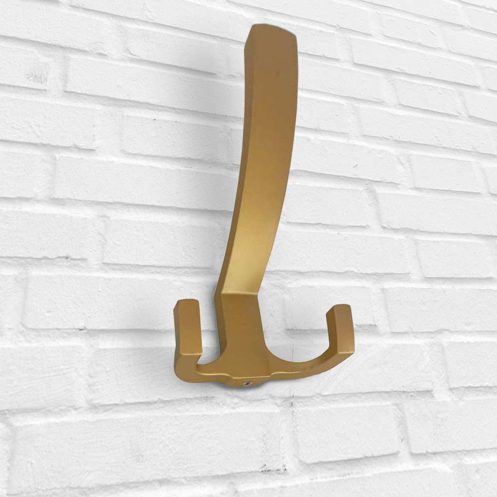 Крючок мебельный Trodos " ZY-146A" 3-рожковый, сплав ЦАМ, сатиновое золото матовый