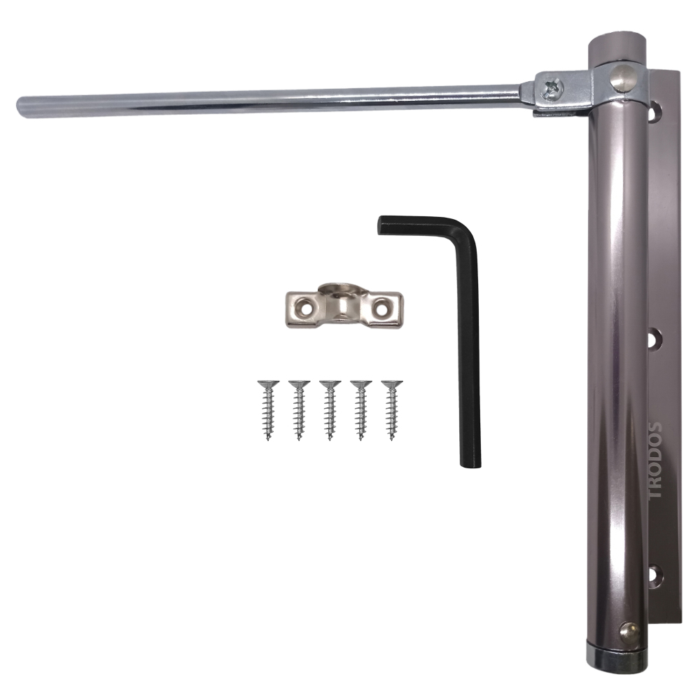 Доводчик дверной пружинный Trodos до 35кг, коричневый