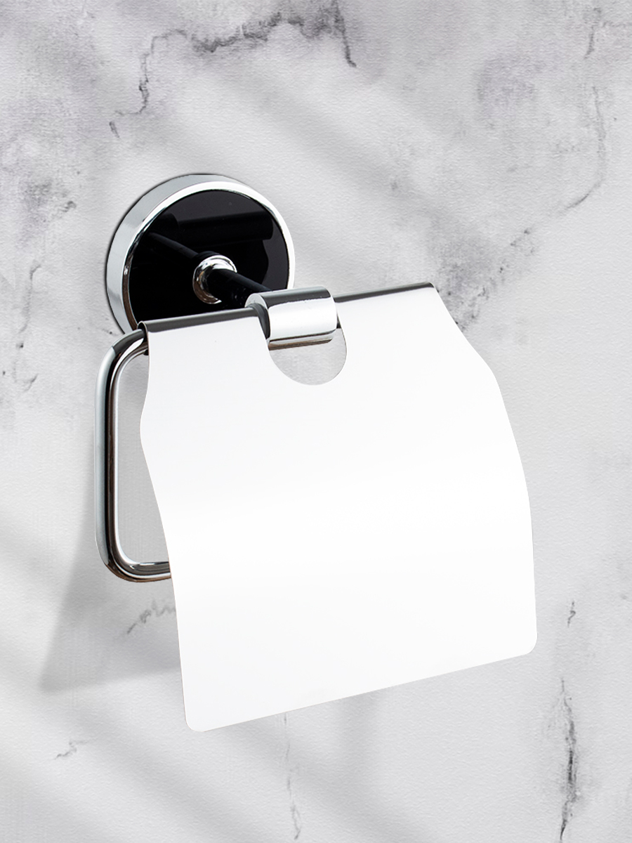  Держатель для туалетной бумаги Zenfort коллекция "Либретто" закрытый, черный