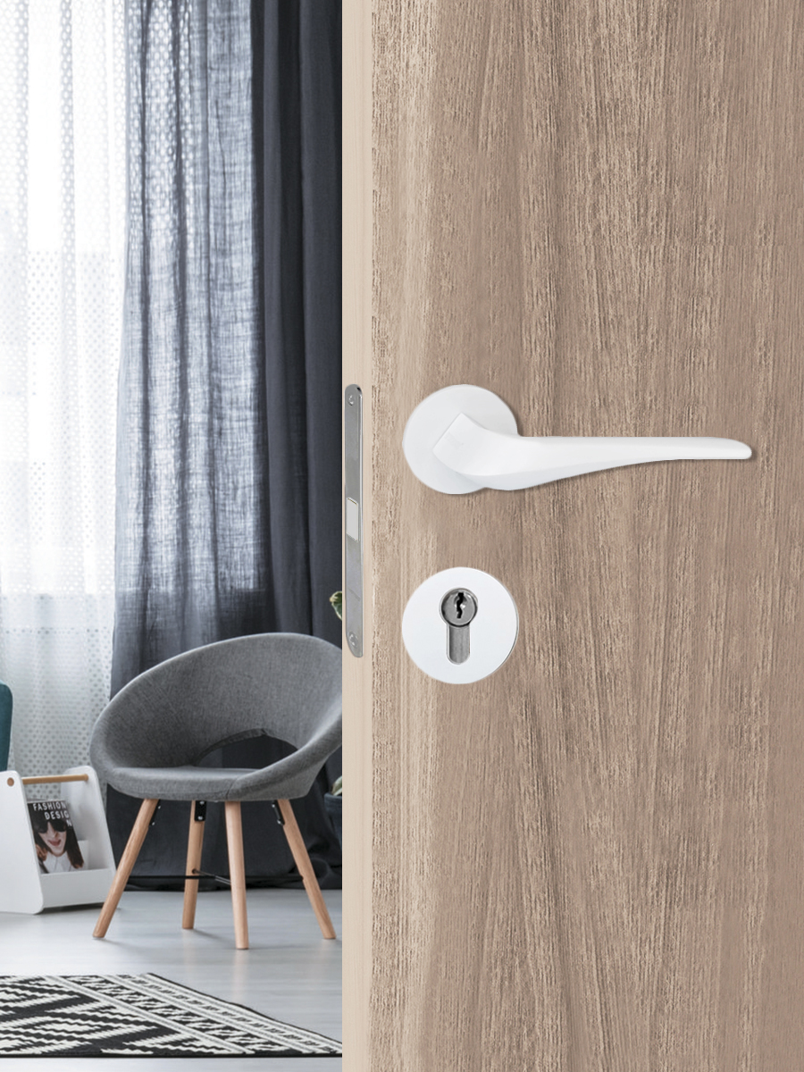 Ручка раздельная Trodos "867" серия 06 slim, белый