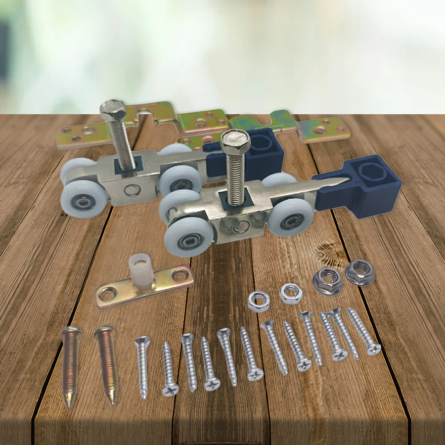 Комплект роликов для раздвижных дверей Trodos QD-978 с фиксатором верхн/вкл