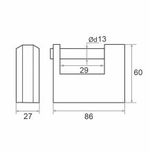 Замок навесной Trodos ВС-HG3-90 чугун