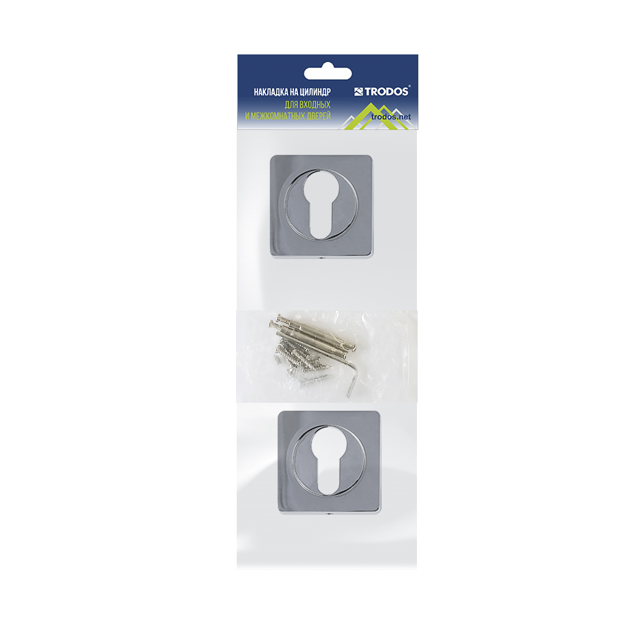 Накладка на цилиндр Trodos ET-02 CP хром