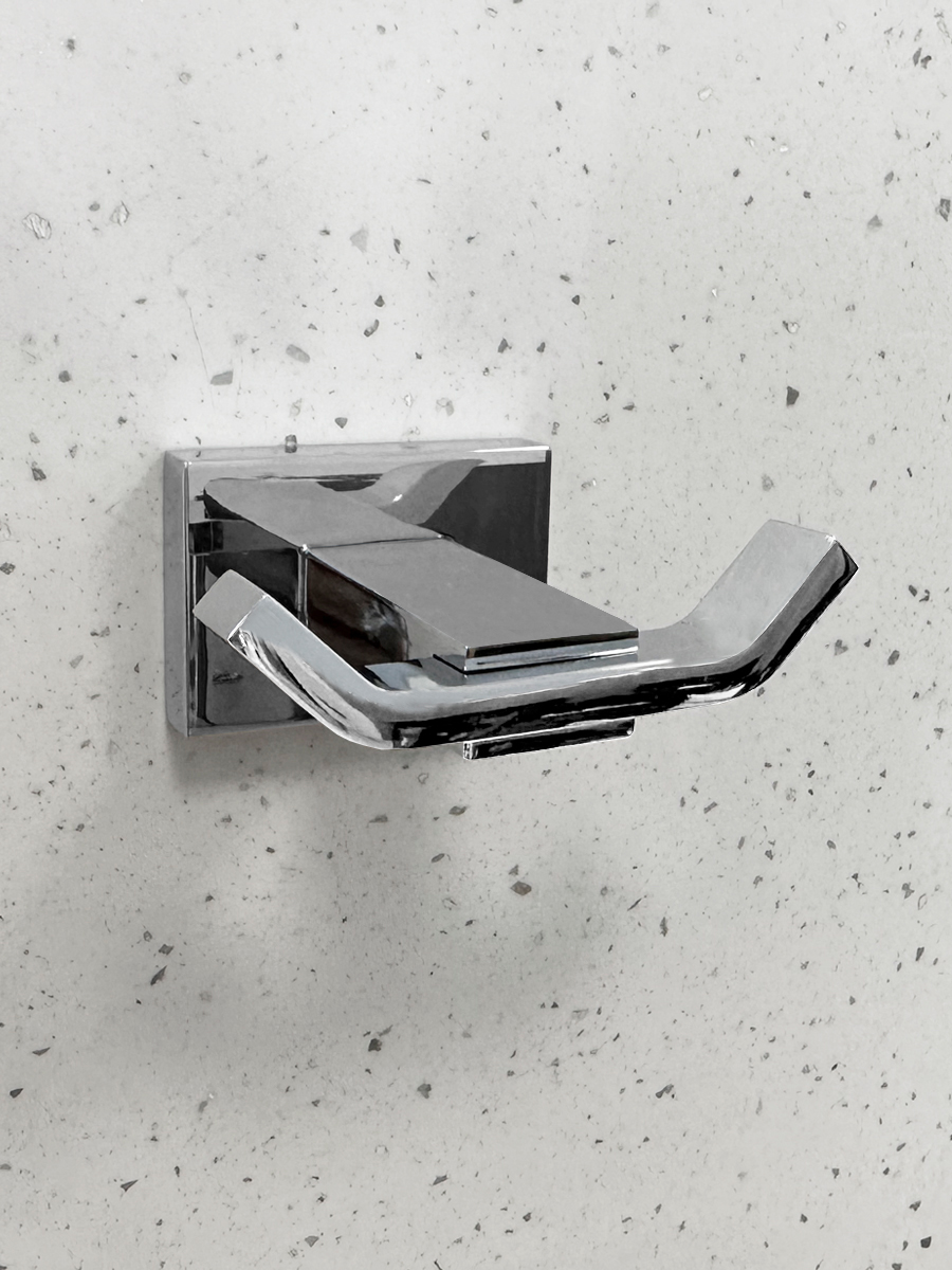 Крючок Zenfort двойной коллекция "Фрай", хром