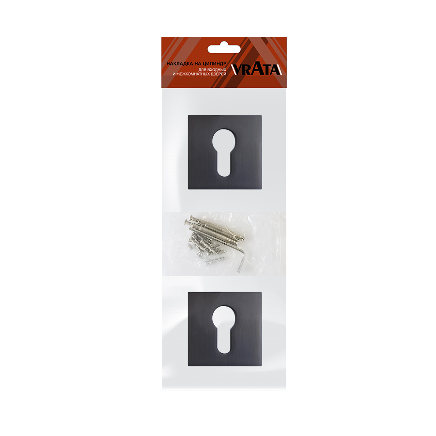 Накладка на цилиндр Vrata "EТ AL" серия 03 slim, графит