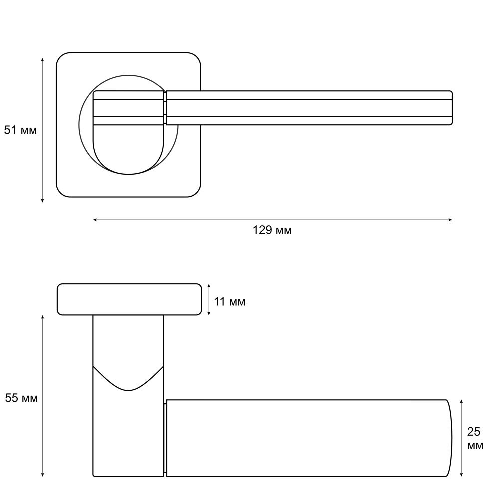 Ручка раздельная Trodos 572-02 BN черный никель