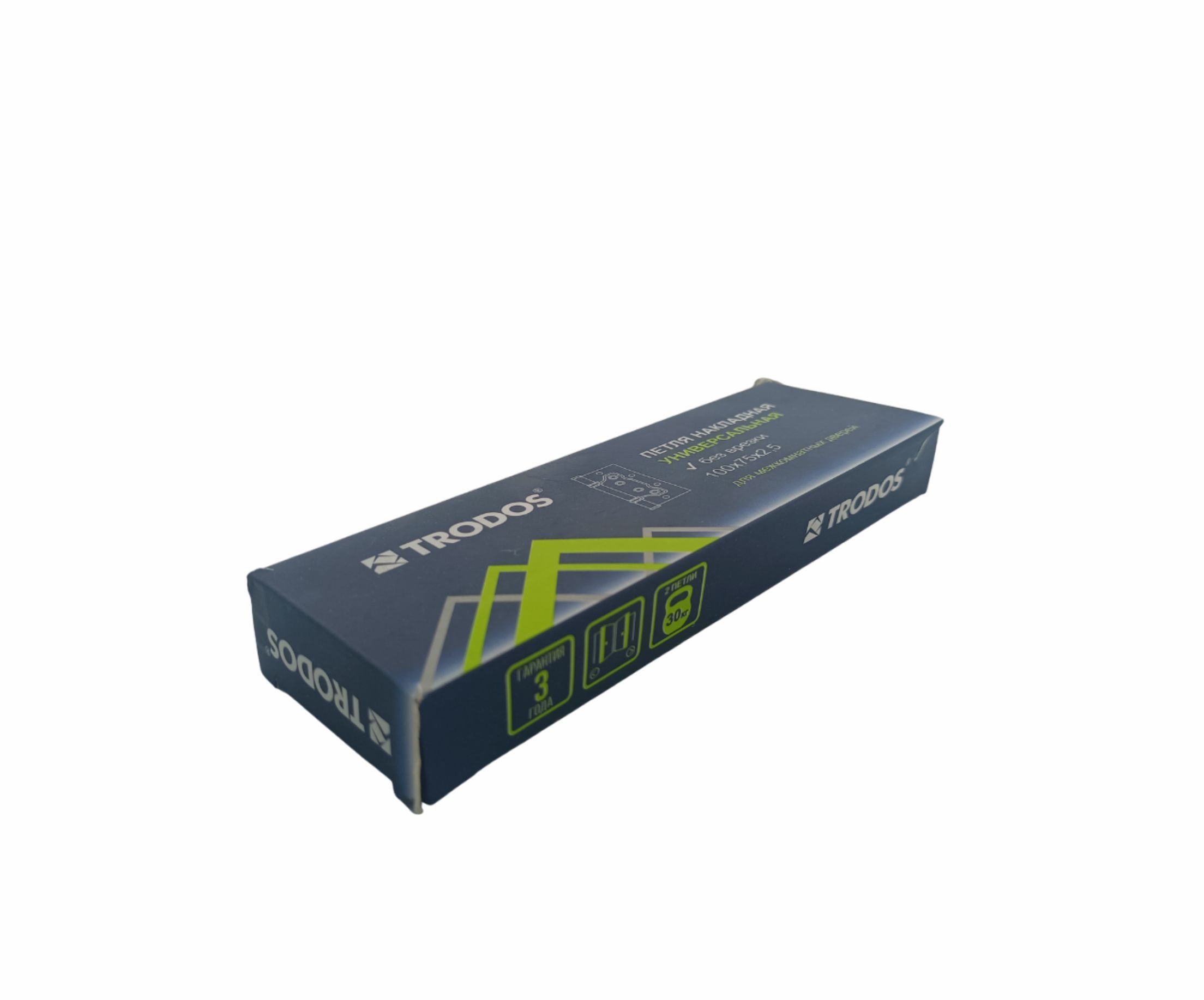 Петля накладная Trodos 125х75х2,5 WW без врезки, белый 