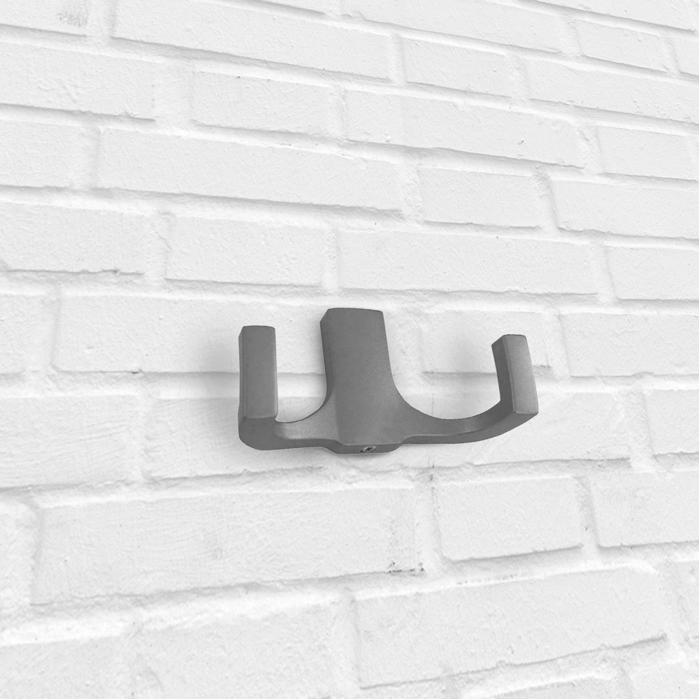 Крючок мебельный Trodos " ZY-146B" 2-рожковый, сплав ЦАМ, хром матовый