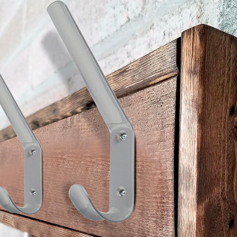 Крючок мебельный Trodos "ZY-3006L" 2-рожковый, сталь, никель