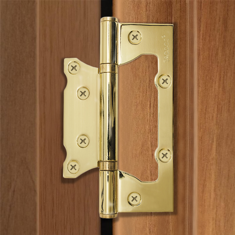 Петля накладная Trodos 125х75х2,5 GP без врезки, золото