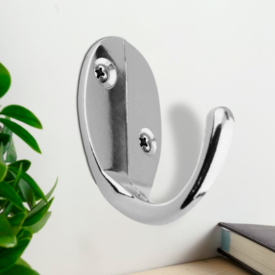 Крючок мебельный Trodos "ZY-205" 1-рожковый, сплав ЦАМ, хром