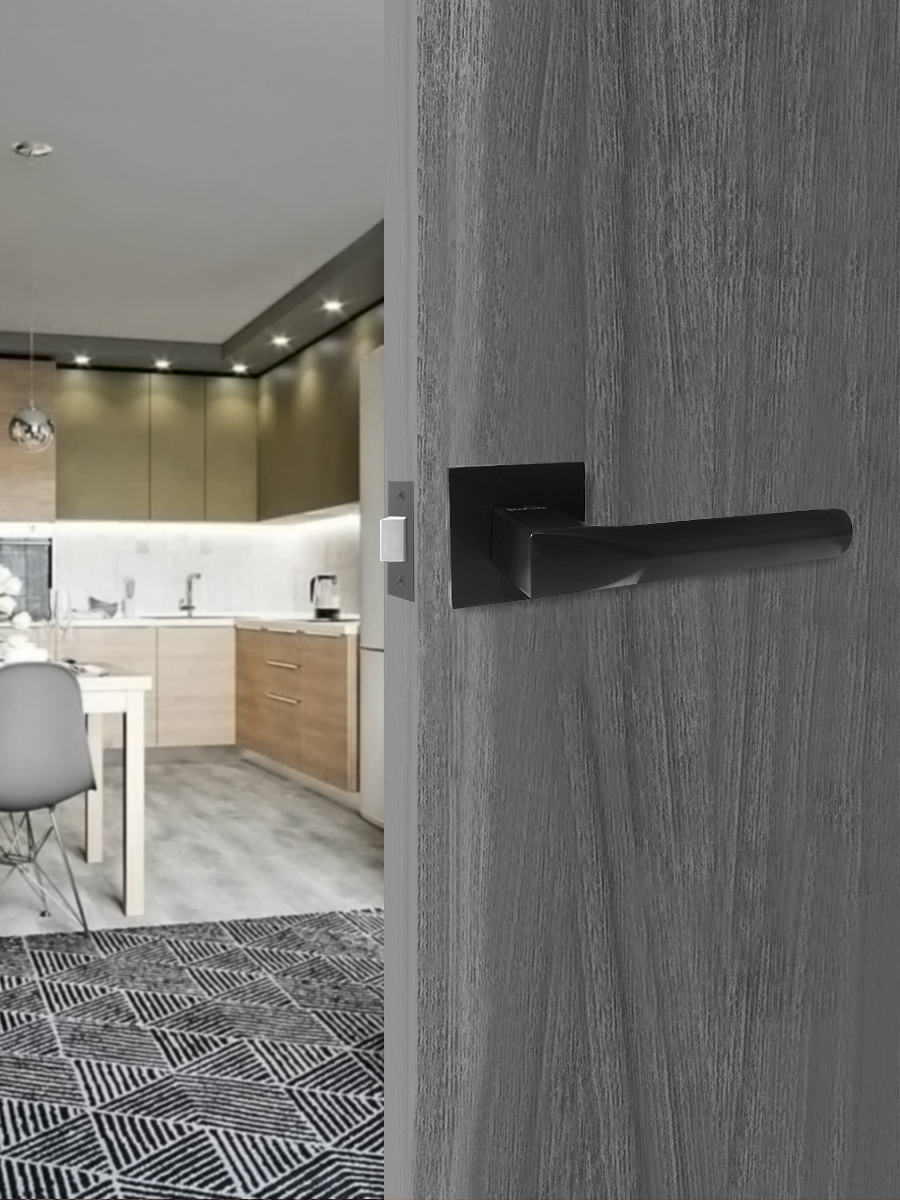 Ручка раздельная Vrata "2173 AL" серия 03 slim, черный