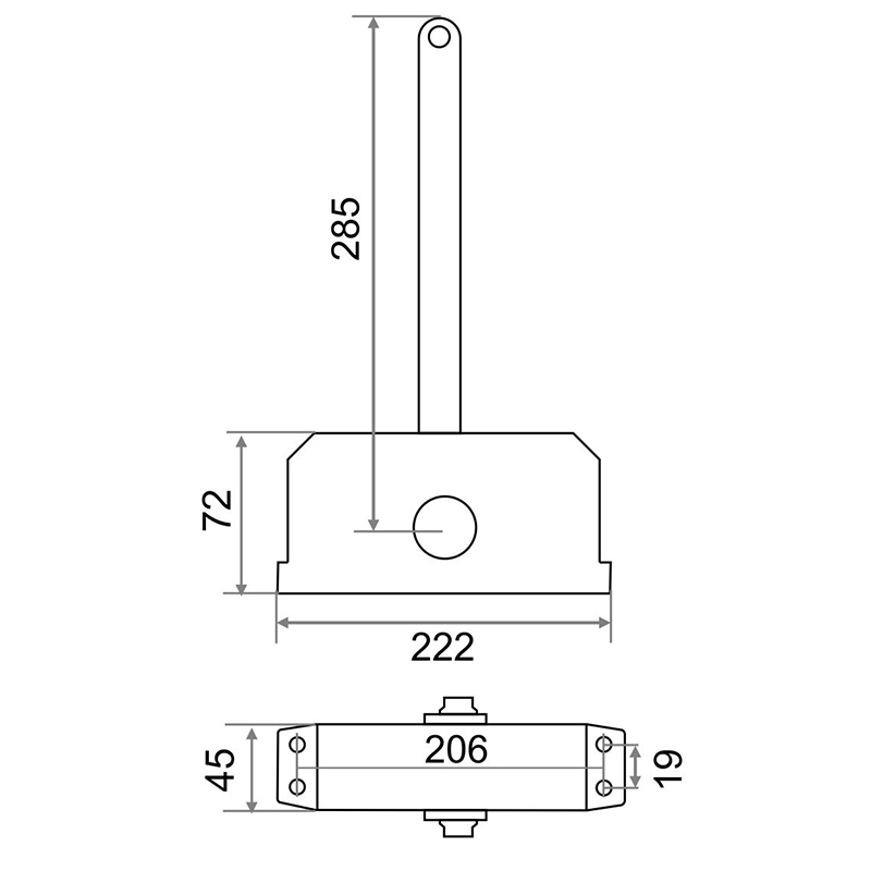 Доводчик дверной Trodos DC-150 до 150 кг, белый