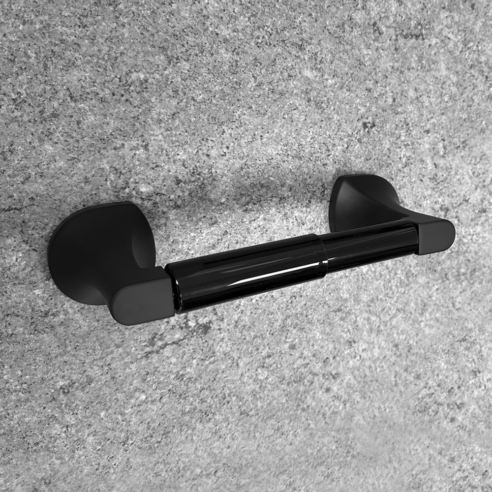 Держатель для туалетной бумаги Zenfort коллекция "Девите" открытый, черный матовый