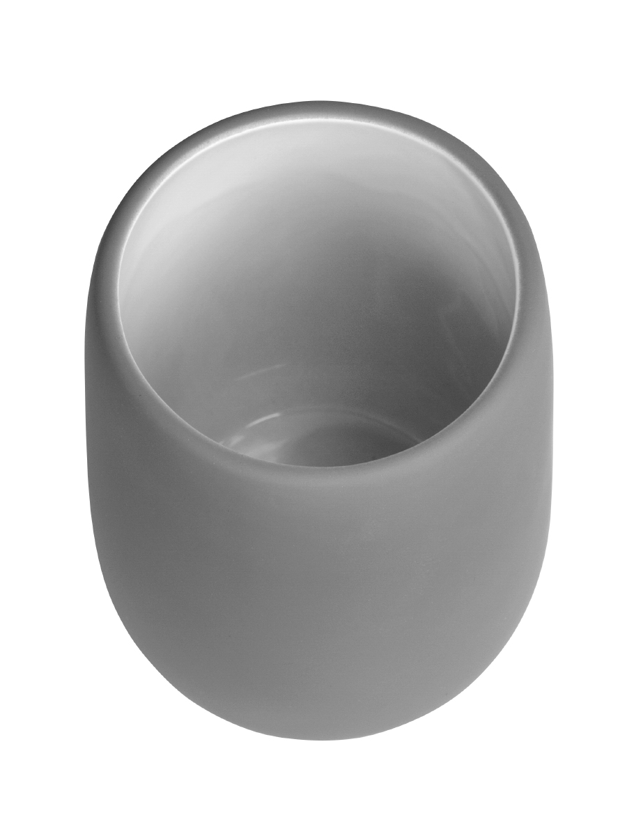 Стакан для зубных щеток Zenfort "Soft", керамика, серый