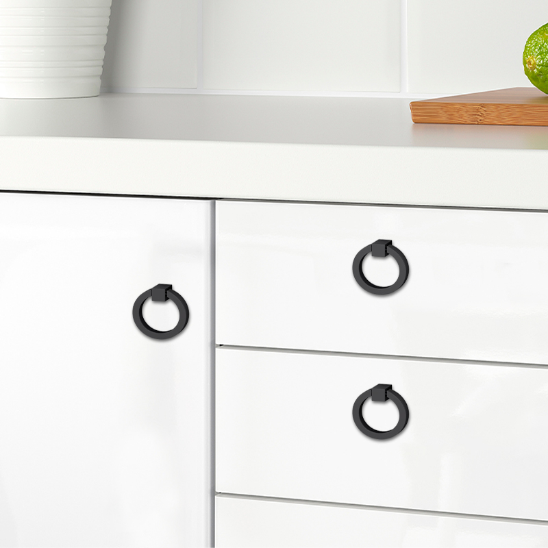 Ручка-подвеска мебельная Trodos "11203" сплав ЦАМ 40гр, черный 