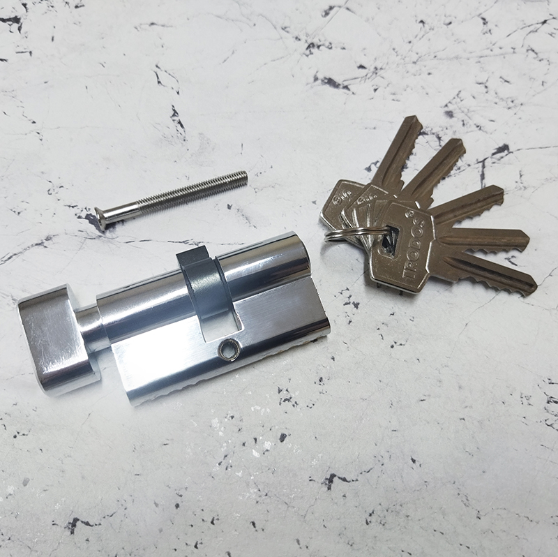 Механизм цилиндровый Trodos ЦМВ 60(30/30) сплав ЦАМ 5 ключей, хром