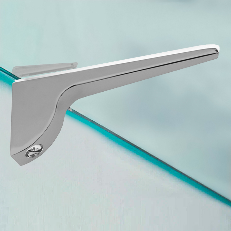 Полкодержатель Trodos "ZY-156" 130х65х22 2шт, хром матовый