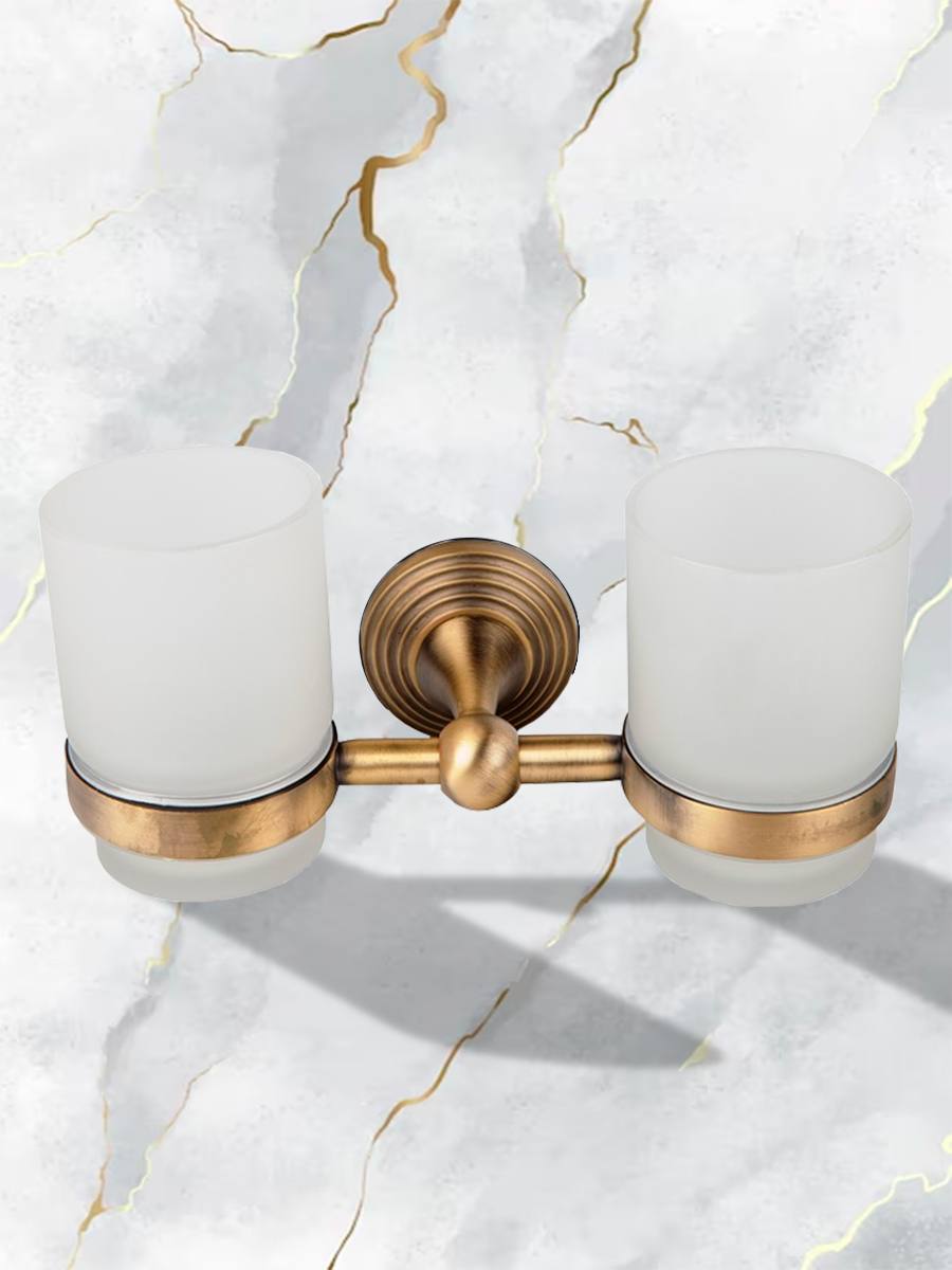 Стакан 2-ой с держателем Zenfort коллекция "Бронза", бронза матовый