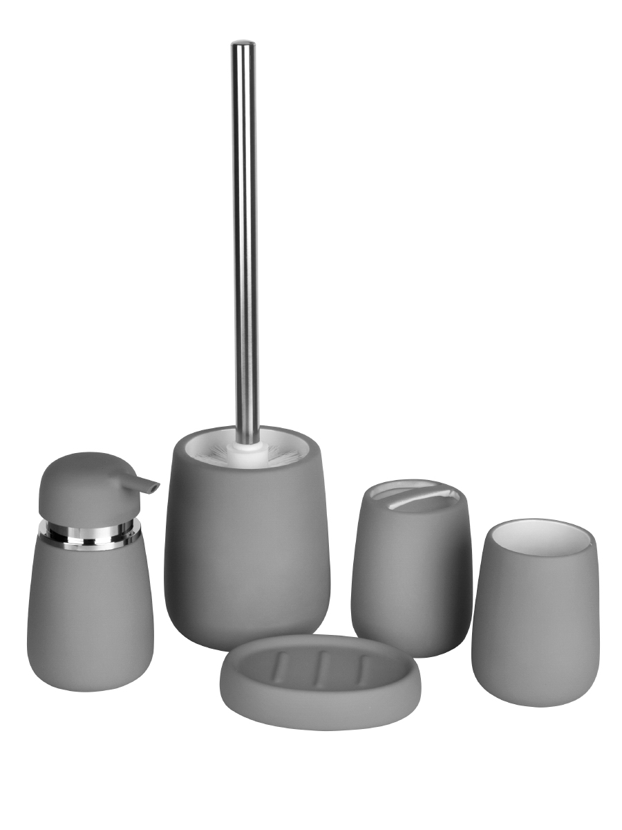 Стакан для зубных щеток Zenfort "Soft", керамика, серый