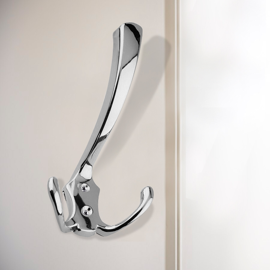 Крючок мебельный Trodos "ZY-204А" 3-рожковый, сплав ЦАМ, хром