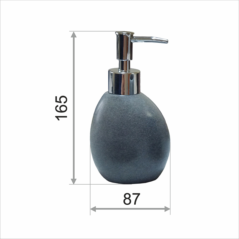 Дозатор для жидкого мыла Delphinium коллекция "Темный камень", полирезина