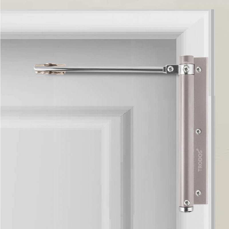 Доводчик дверной пружинный Trodos до 35кг, коричневый