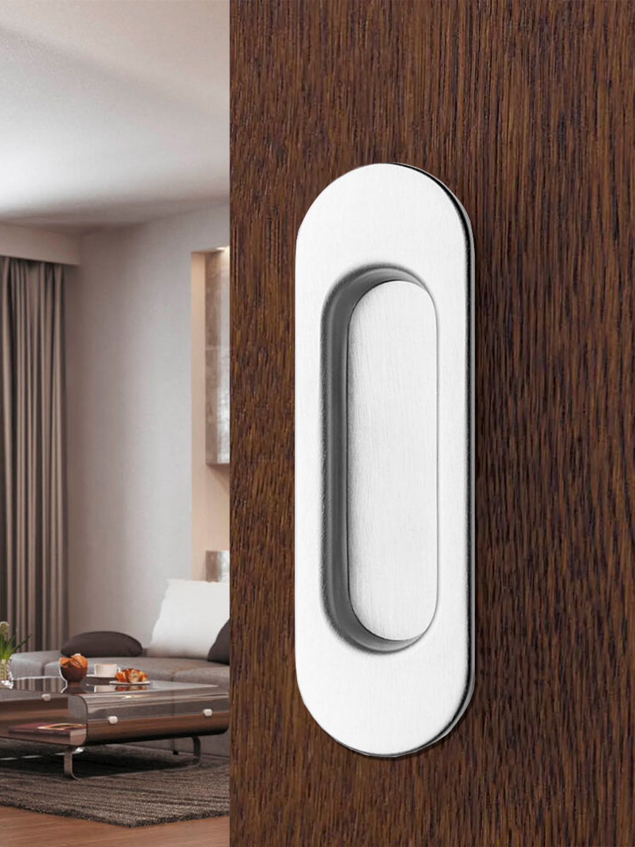 Ручка врезная мебельная Trodos "ZY-83" 64мм сплав ЦАМ, хром