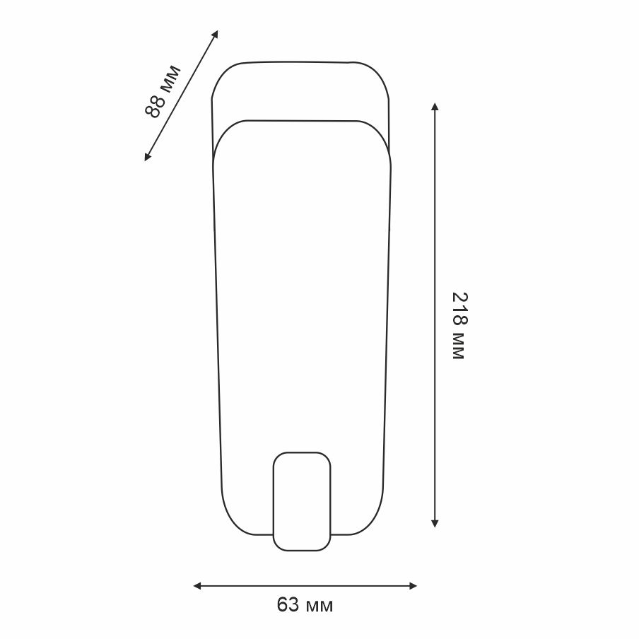 Дозатор для жидкого мыла настенный Delphinium "D017W" 350мл, белый