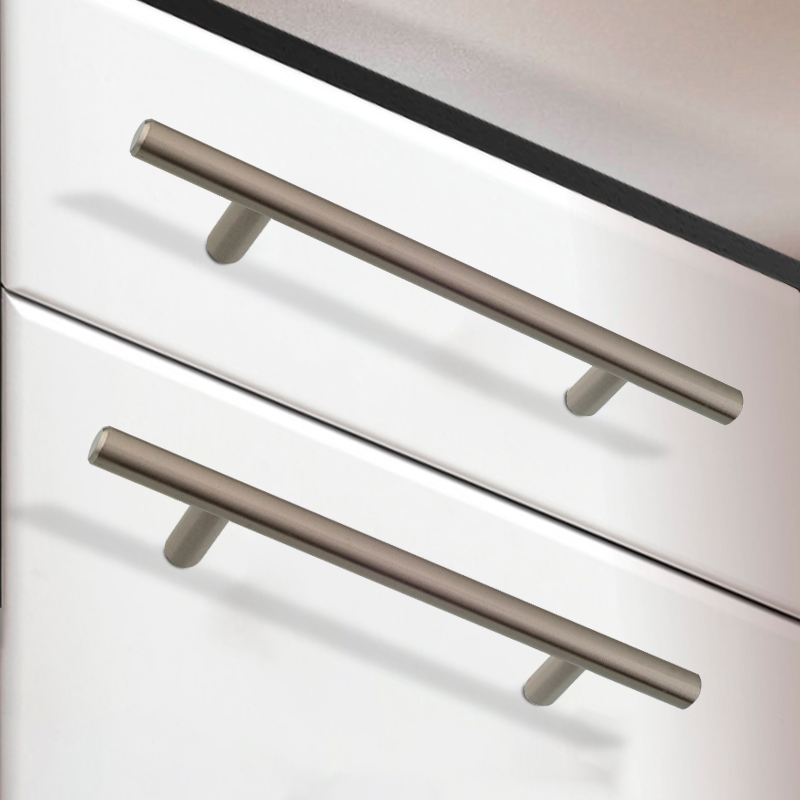 Ручка-рейлинг мебельная Trodos "8926" D12х160-220мм сталь, никель