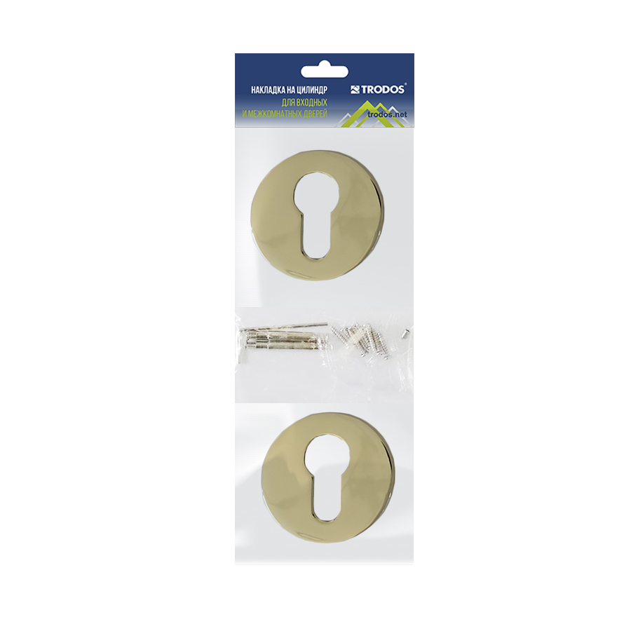 Накладка на цилиндр Trodos "ET" серия 06 slim, золото
