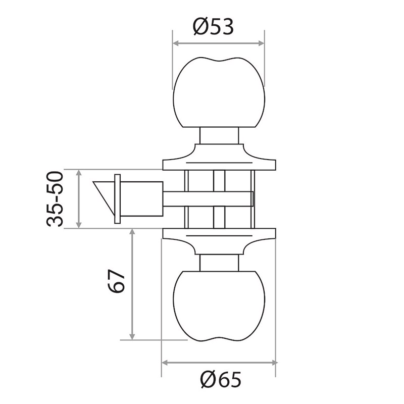Ручка-защелка Trodos ЗШ-05 никель