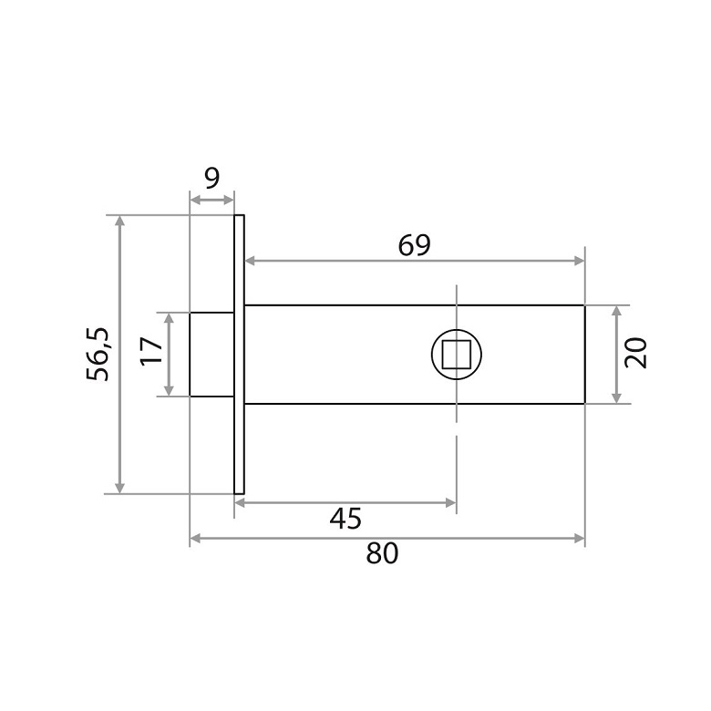 Защелка врезная Trodos 6-45/P oval GP пластик, золото