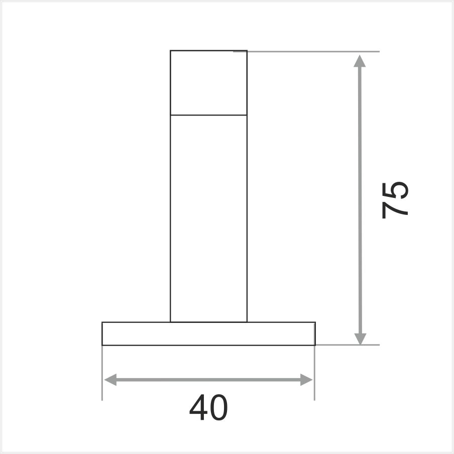 Упор дверной Trodos D75/Н75 никель