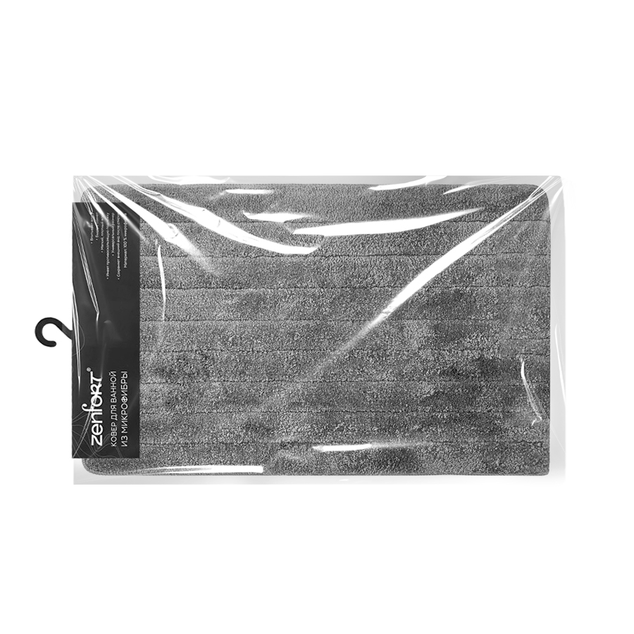 Ковер Zenfort коллекция "Оникс" микрофибра 60х100см, серый