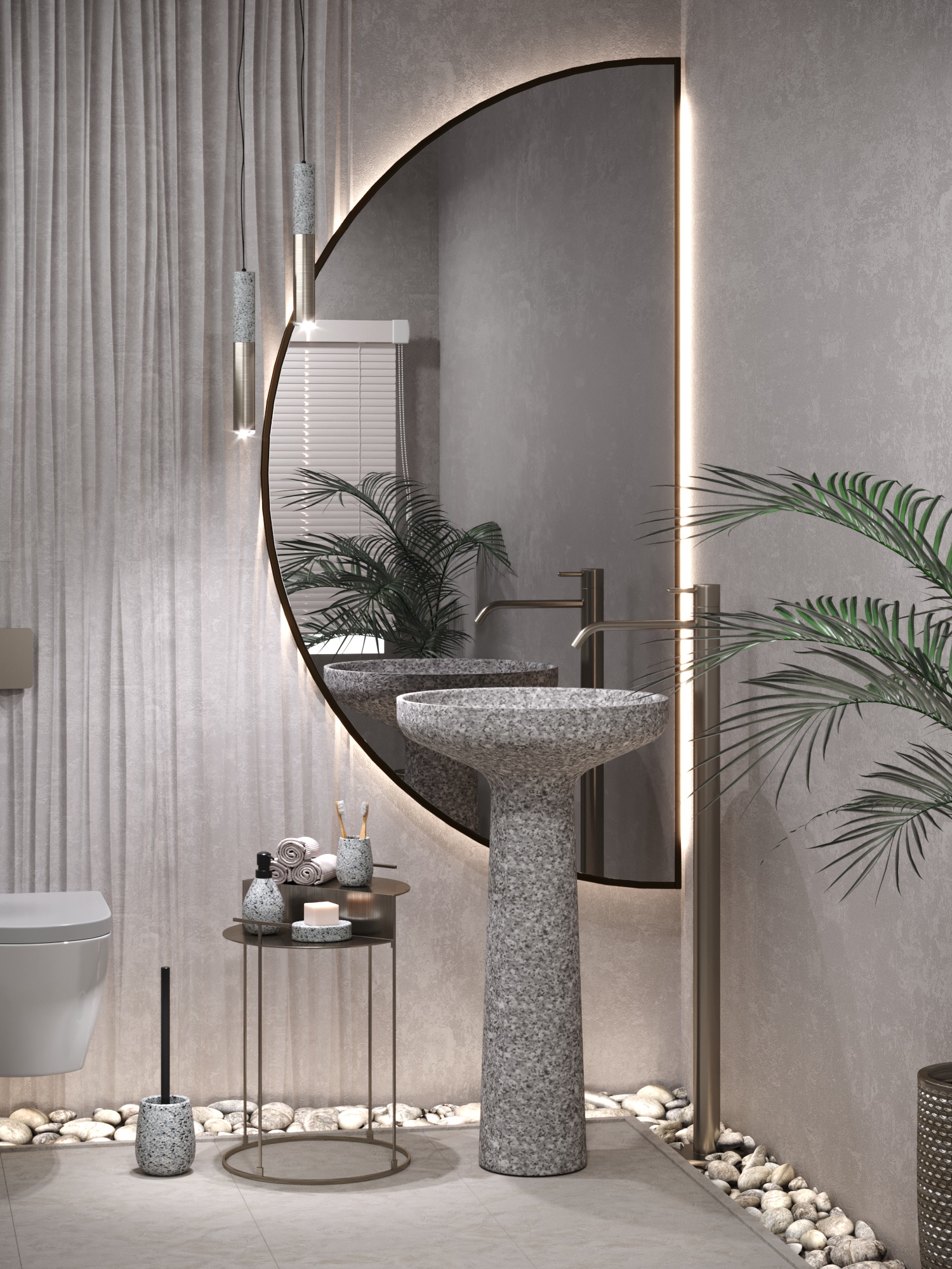 Ёрш сантехнический Zenfort "Granite", керамика