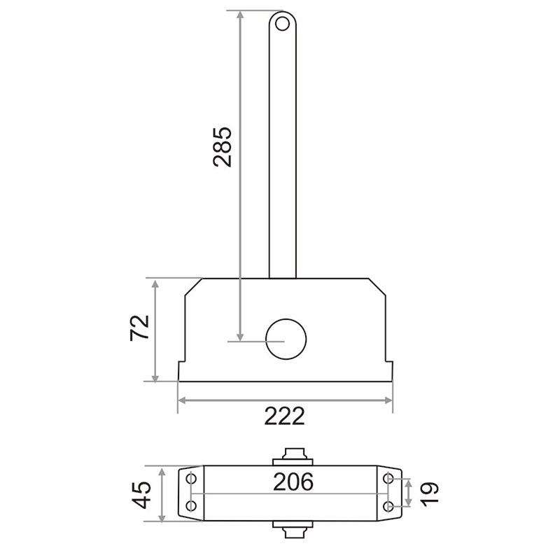 Доводчик дверной Trodos DC-150 до 150 кг, коричневый