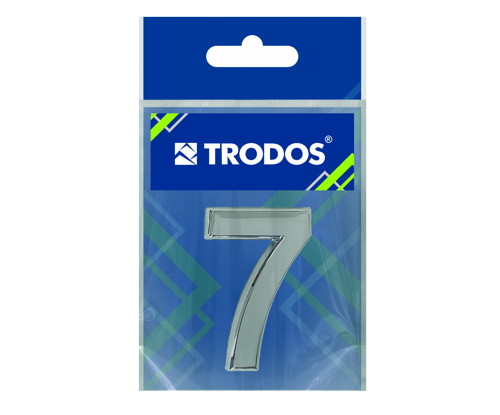 Цифра дверная Trodos "7" классика, хром