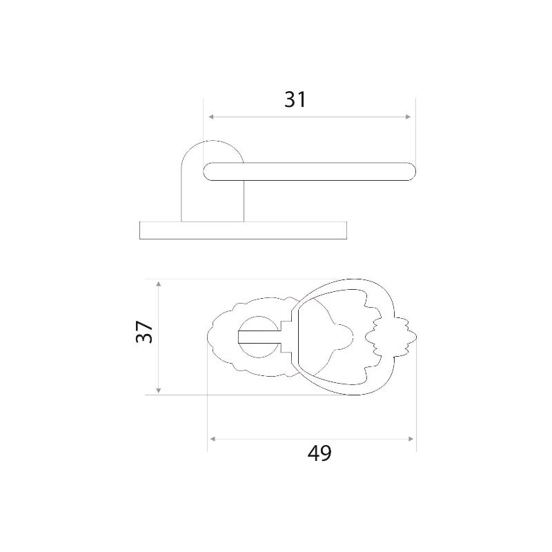 Ручка-подвеска мебельная Trodos "ZY-99" сплав ЦАМ, медь